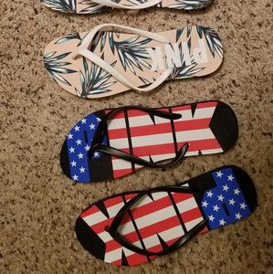 VS PINK FLIP FLOPS ALL SIZE  LARGE 9-10 NWOT